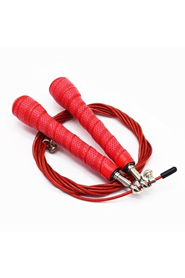 حبل القفز للتدريب على التمارين باللون الأحمر - 1