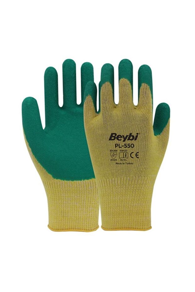 Pl550 Polyester Örme Lateks Eldiven Camcı Eldiveni - 2