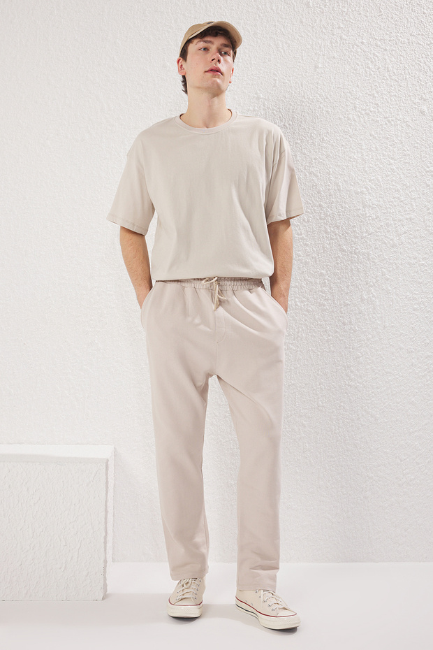 Taş 3'lü Regular/Normal Kesim T-Shirt, Eşofman Altı, Şort Eşofman Takımı TMNSS25EM00001 - 6