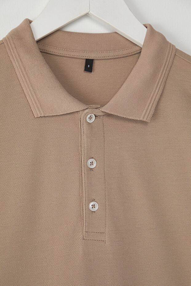 Vizon Slim/Dar Kesim Polo Yaka Kısa Kollu %100 Pamuk Polo Yaka T-shirt TMNSS20PO0009 - 8