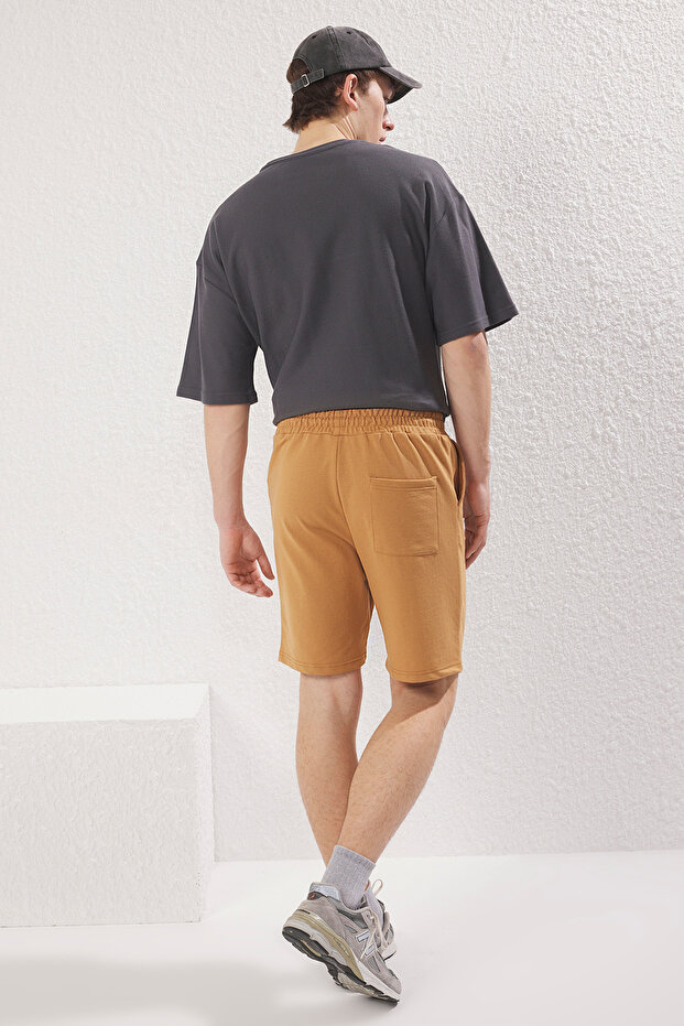 Camel Basic Regular Orta Boy/Normal Kesim Düz Şort TMNSS20SR0068 - 4