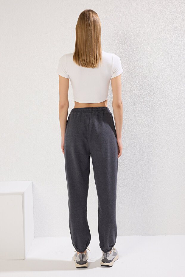 Antracit Thessaloniki Pantaloni de sport tricotați de buzunar, confortabili, TWOAW21EA0168 - 4