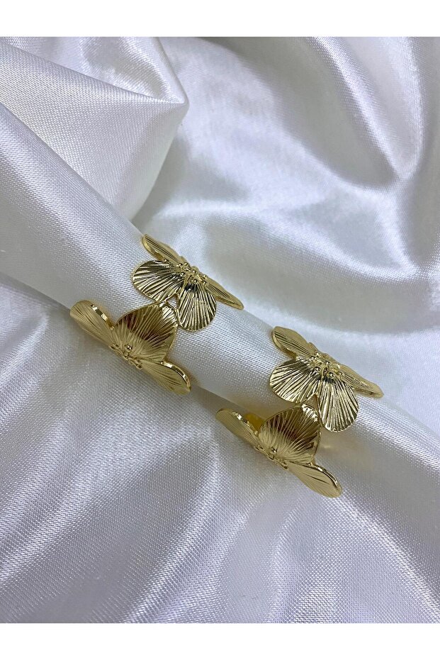 GOLD ÇİÇEKLİ KÜPE