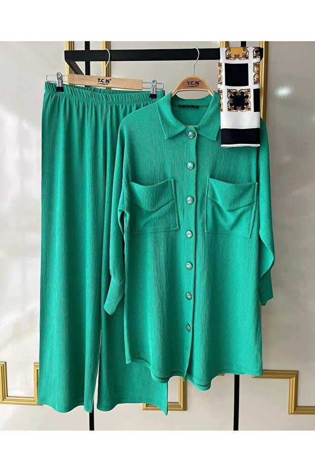 Double Pocket Hijab Suit Benetton Green