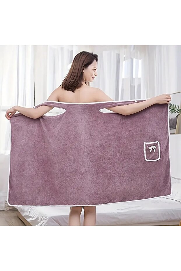 1pc 85x135cm Bean paste Womens Bath Towels Girls Wearable Fast Drying Bathing Beach Spa Bathrobes Wa