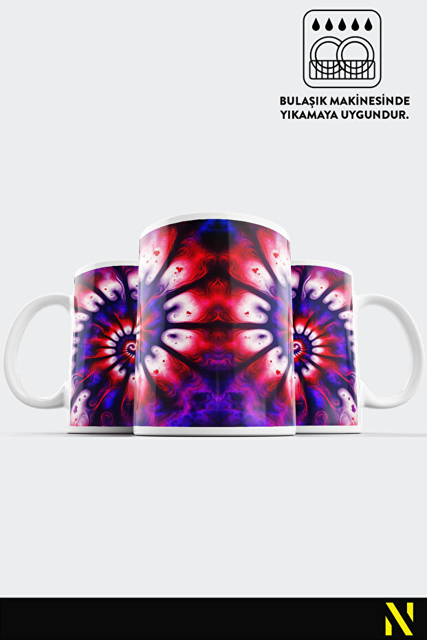 Batik Patterned Colorful Mug – 330 ml Mug |   Stylish and Durable Design - 5