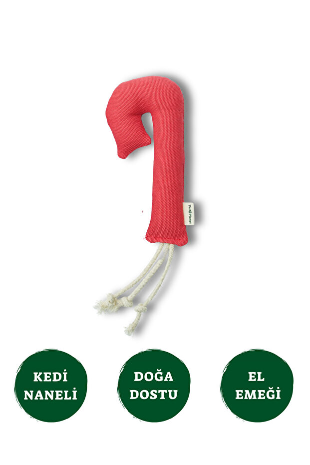 Candy Cane Cat Toy - Cat Mint and Cotton