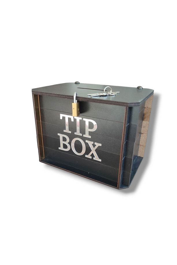 Kumbara - Parabox Ahşap Tip Box (SİYAH) - 3