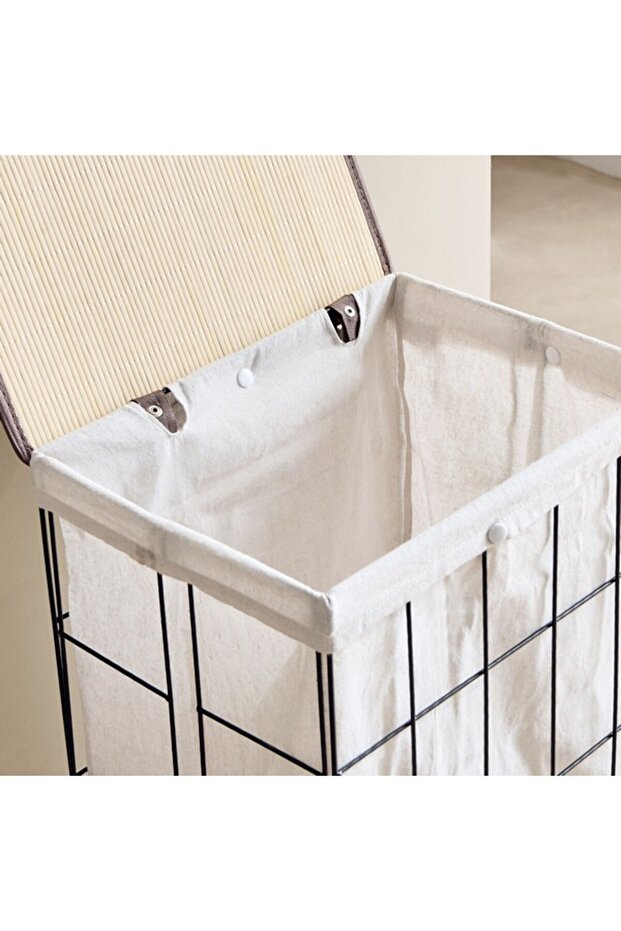 Knock Down Laundry Hamper with Castor Wheels - 3