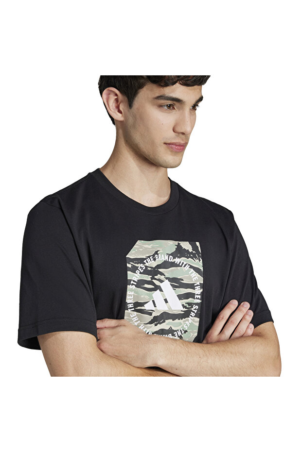 Camo Shape Graphic Tişört - 4