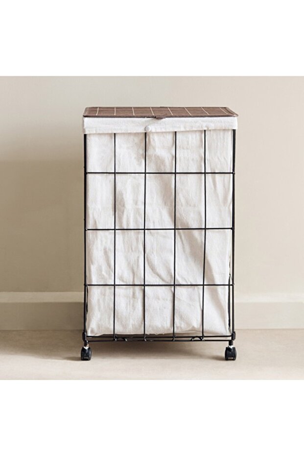 Knock Down Laundry Hamper with Castor Wheels - 2