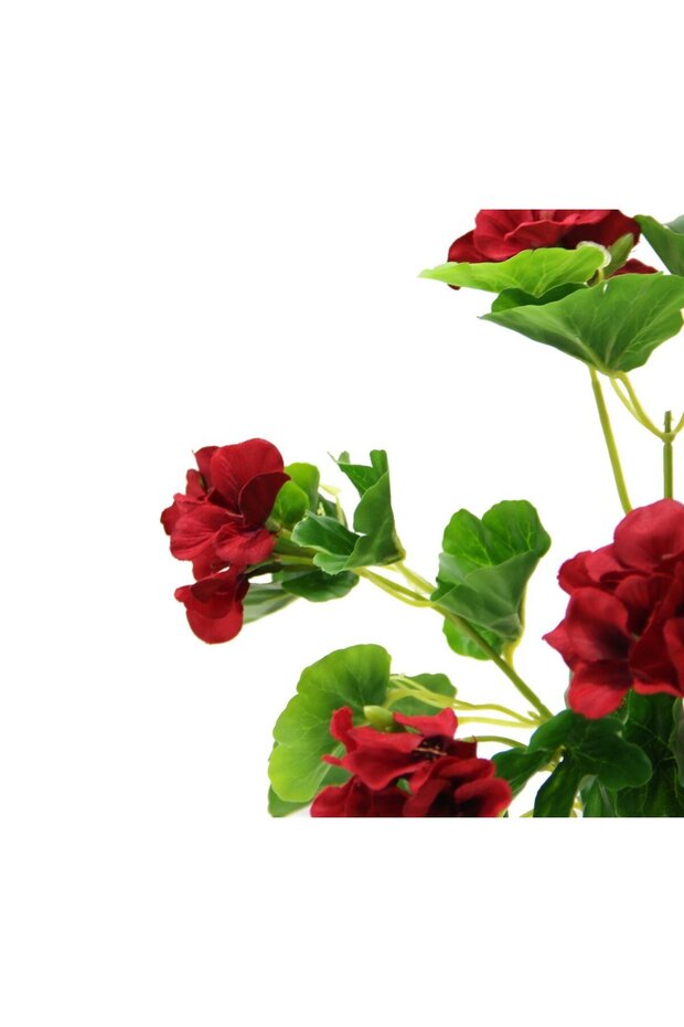 Artificial Geranium Bunch Red 35 cm - 3