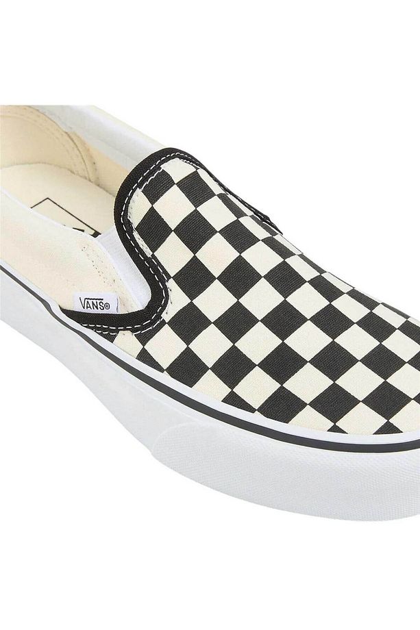 Classic Slip-on Checkerboard Platform Damalı Sneaker - 5