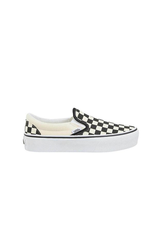 Classic Slip-on Checkerboard Platform Damalı Sneaker - 1