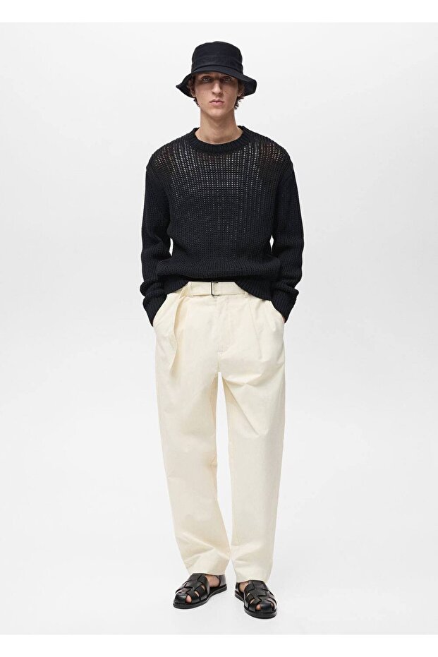 %100 pamuklu ajur örgü kazak - 2