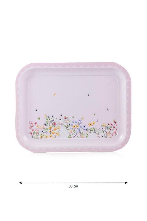 LCW HOME Çiçek Baskılı Tepsi 30 Cm - 4