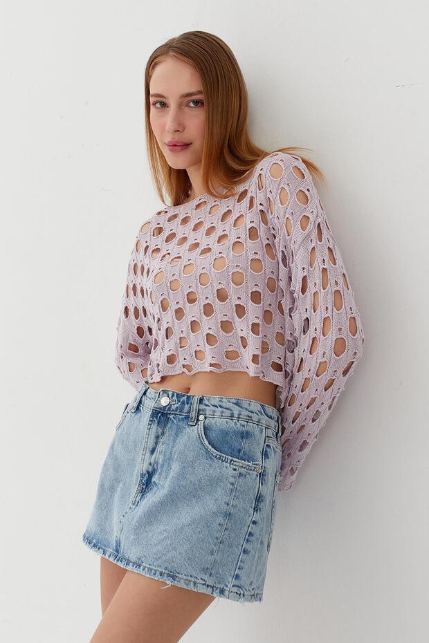 Delikli Kadın Triko - 3