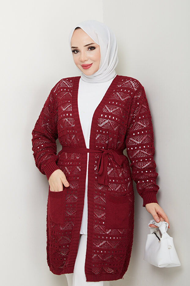 Women's Openwork Trko Cardigan with Pockets