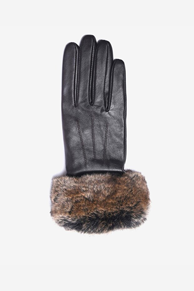Suni Kürklü Deri Eldiven Br71 Dk.brown - 3