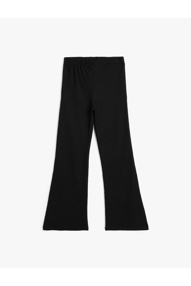 Beli Lastikli Basic İspanyol Paça Pantolon - 2