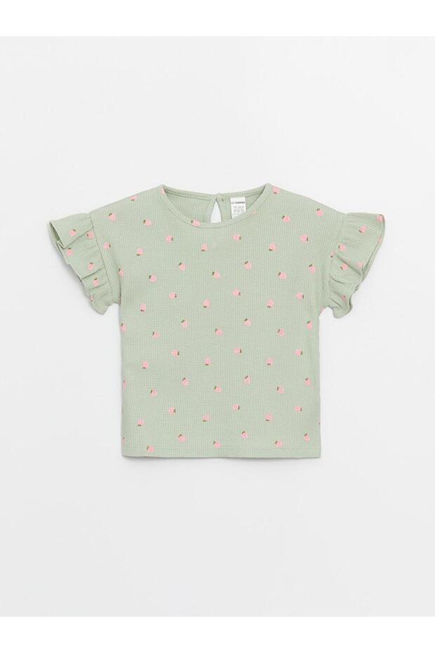 Crew Neck Printed Baby Girl T-Shirt (S4)