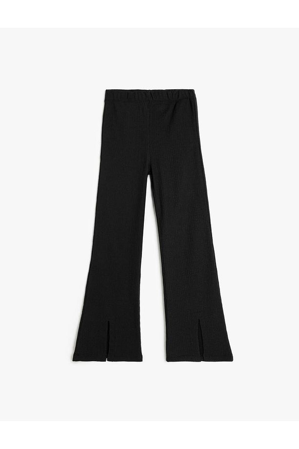 Beli Lastikli Basic İspanyol Paça Pantolon - 1