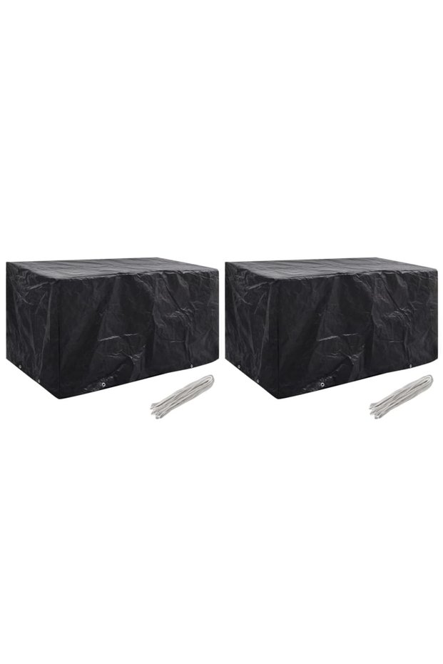 Garden Furniture Covers 2 pcs 8 Eyelets 180x70x90 cm