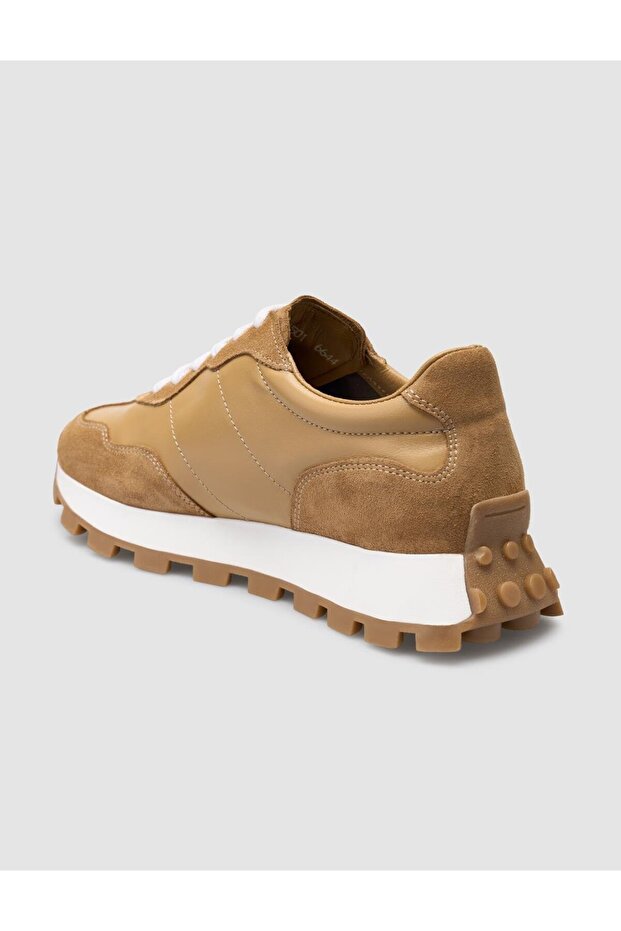 %100 Hakiki Deri Taba Kadın Sneaker - 5