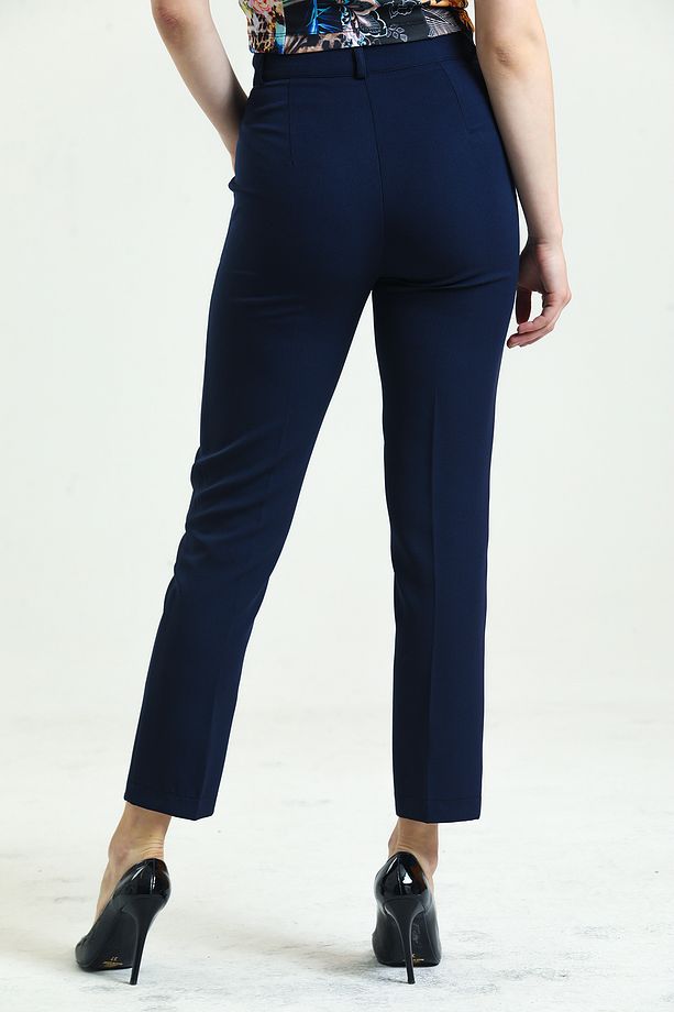 Pantolon - Bilekte Atlas Kumas Pantolon | Pnt19003 Lacıvert - 5