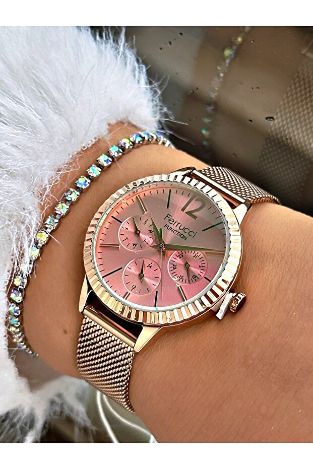 FERRUCCİ FUNCTION ROSE HASIR KADIN KOL SAATİ - 2