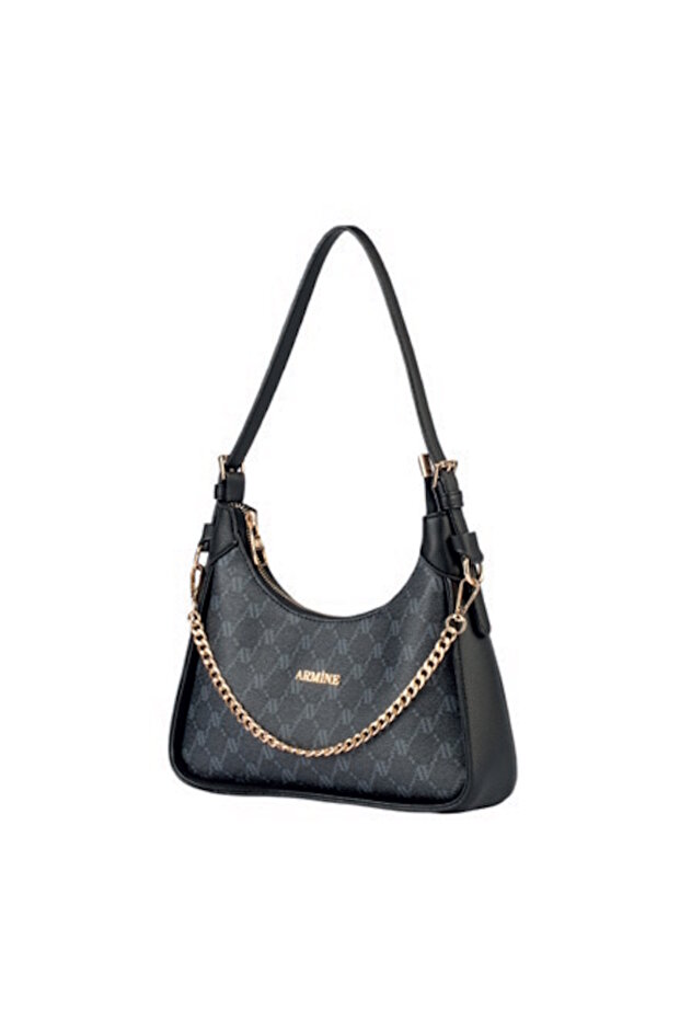 Arm-386 Black Dotted Women's Shoulder Bag
