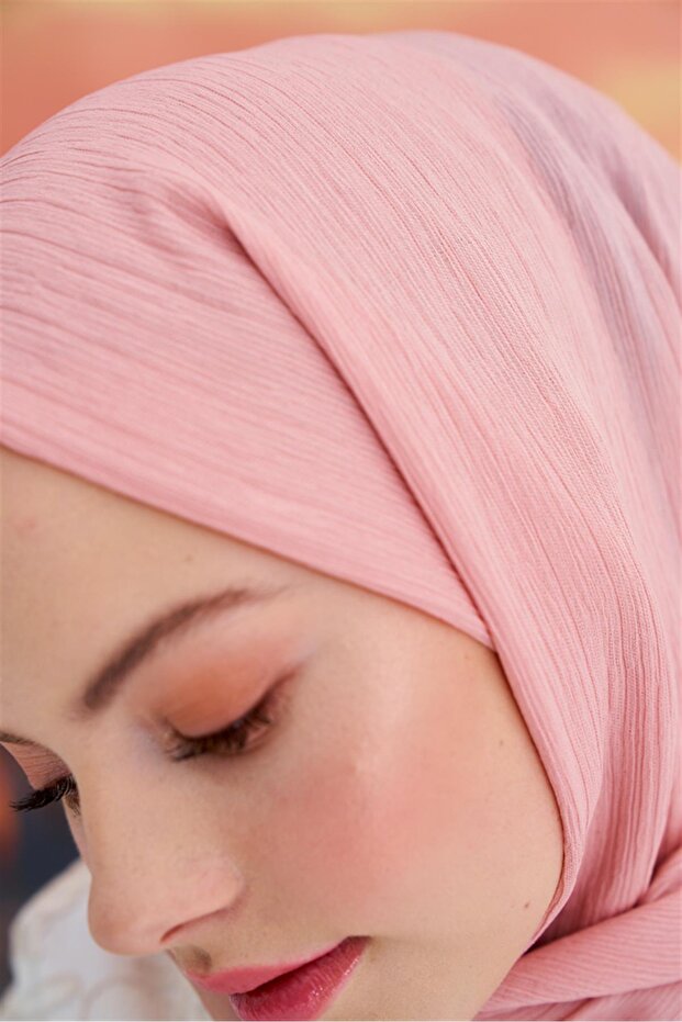 Lien Örme Şal Pudra - 3