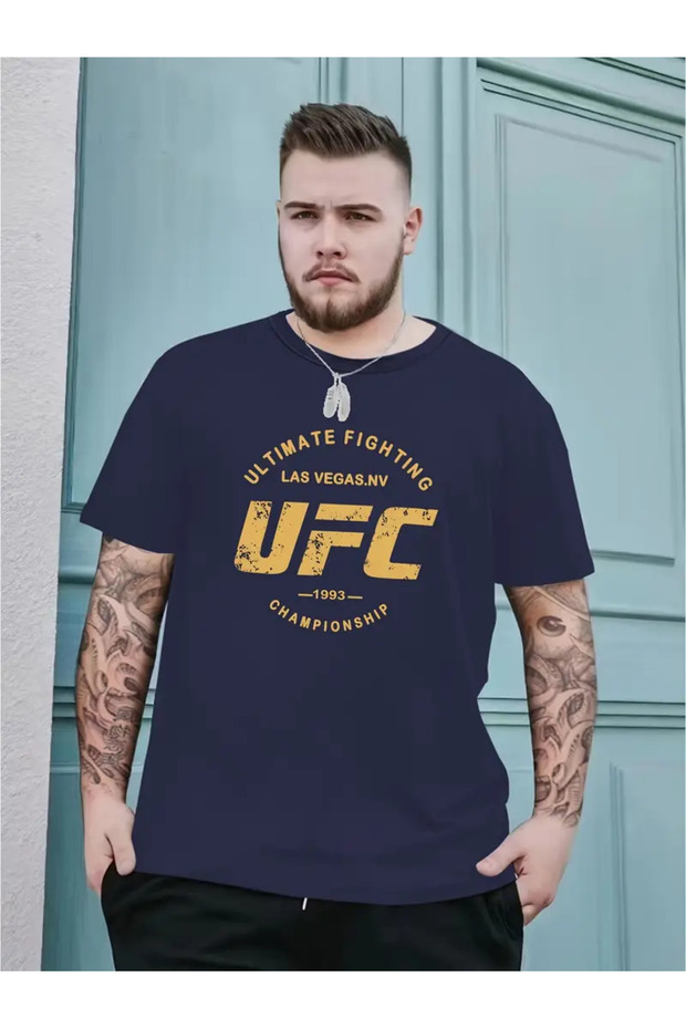 Ufc Printed Unisex Oversize Crew Neck T-Shirt