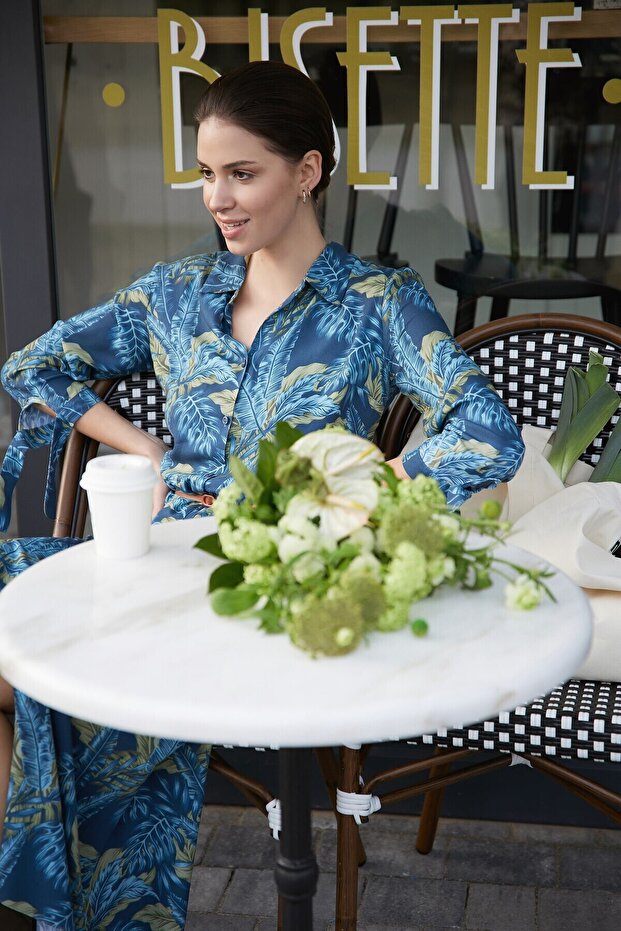 Rochie fluidă cu imprimeu - 6