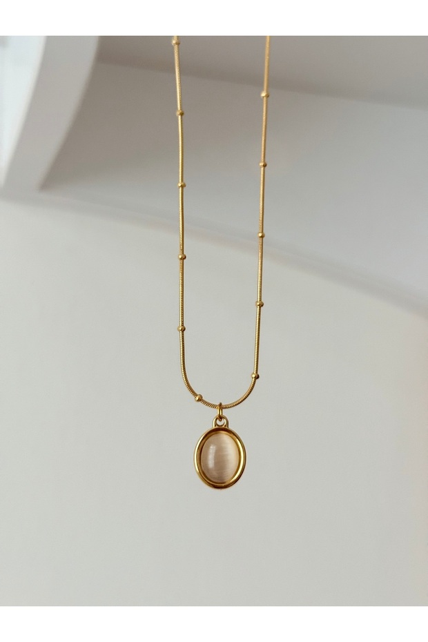 Çelik Vintage Kolye - 2