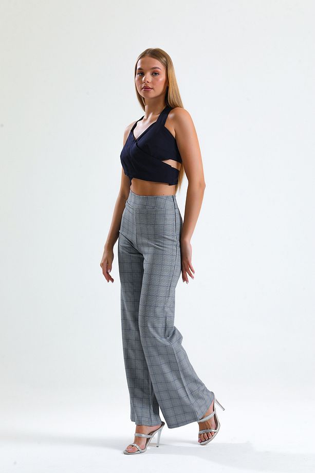 Ekose Pantolon | Pnt31679 Lacıvert - 6