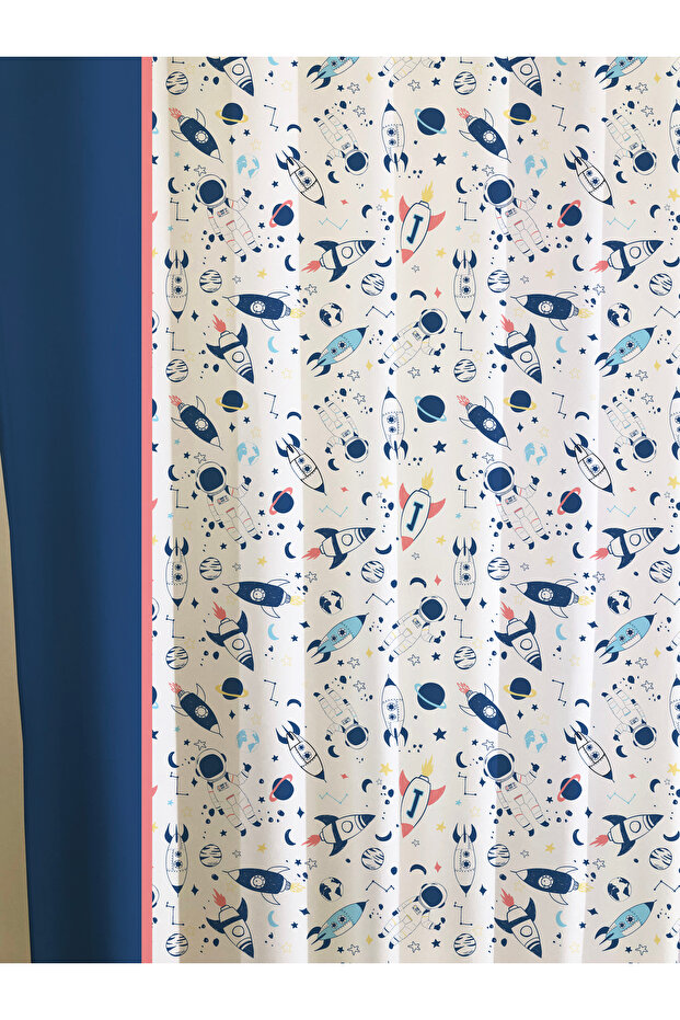 Space Pattern Printed Background Curtain 1095 - 3