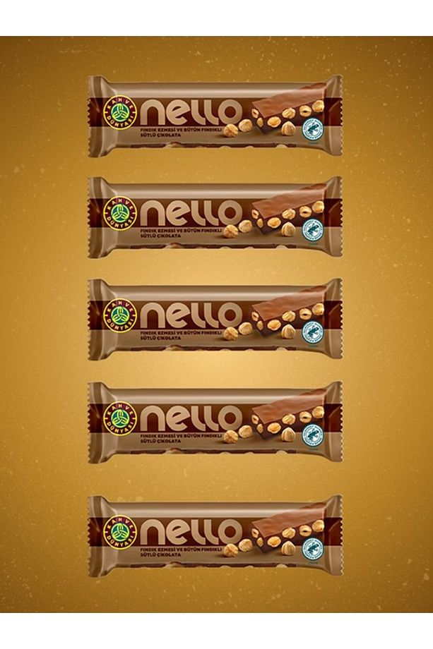 Nello Fındık Ezmeli Sütlü Çikolata 33g (5 Adet) - 1
