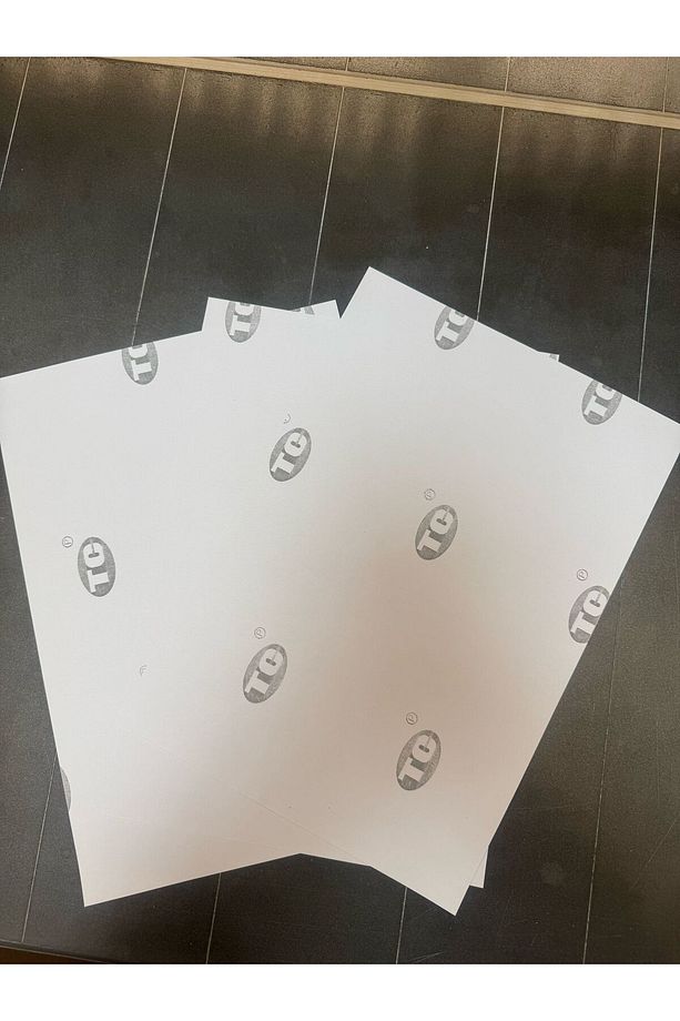 TC MARKALI 100 ADET YAPIŞKANLI ETİKET PARLAK KUŞE A4 EBAT - 4