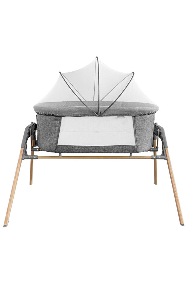 3 - IN - 1 Baby Rocker Bassinet / Infant Crib w / Mosquito net - Grey