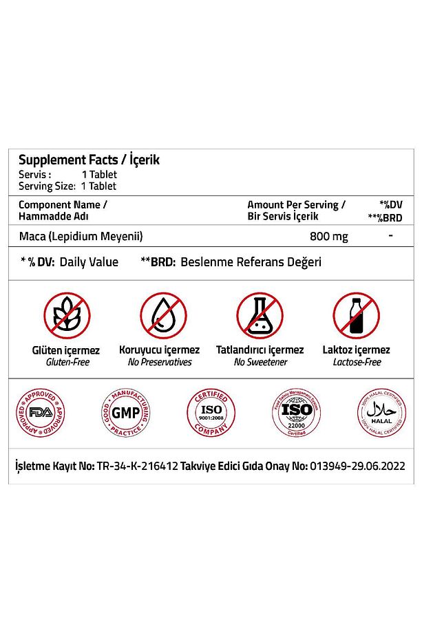 Maca 800 Mg 30 Tablets - 4