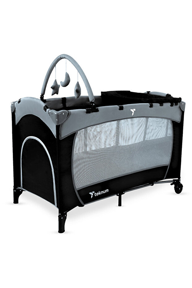 Explorer Playard and Cot Grey - 1