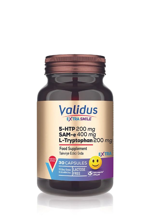 Extra Smile 5- http 200 Mg L- Tryptophan 200 Mg Sam-e 400 Mg 30 Capsules - 1