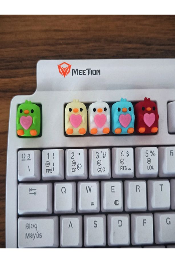 Sevimli Kuş Keycap – Mekanik Klavye İçin Renkli Özel Tuş 🎮⌨️ - 1