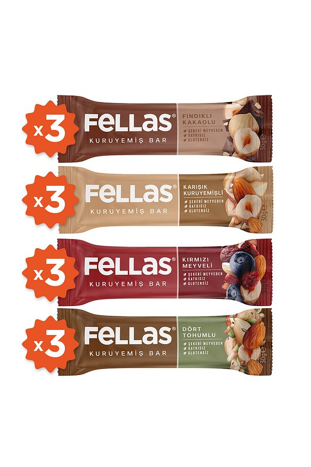 Kuruyemiş Bar Karışık Paket 30 G X 12 Adet (4 ÇEŞİT) - 3