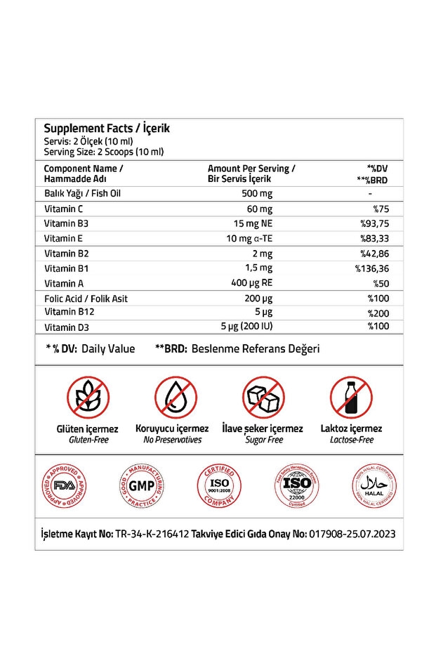 Kids Fish Oil + Multivitamin 150 ml Syrup - 3