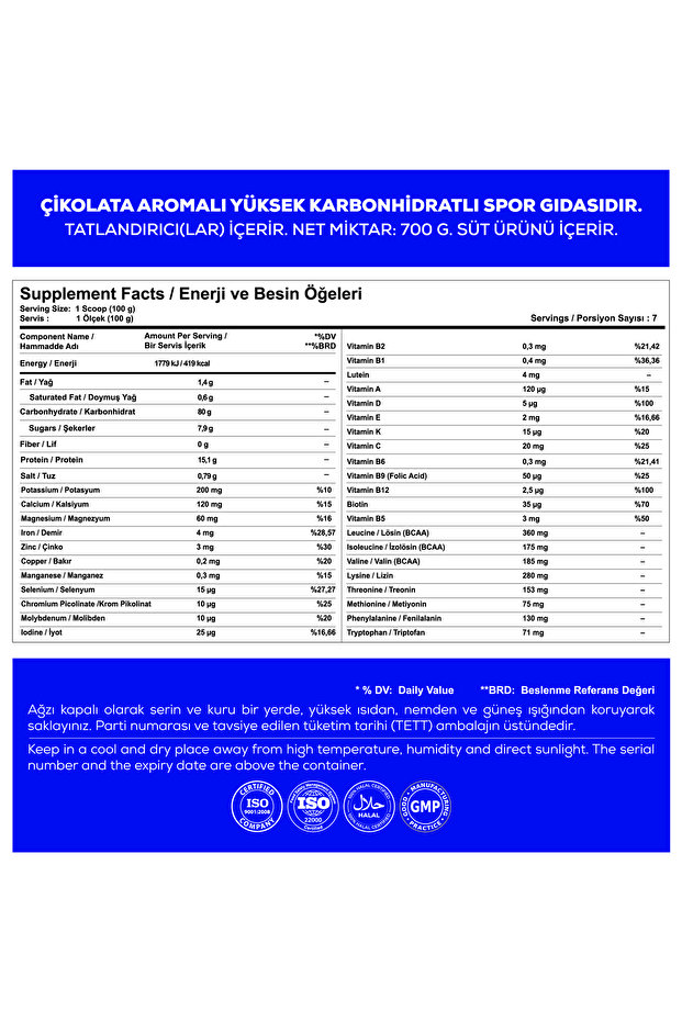 True Mass Gainer (Chocolate) 700 g - 8