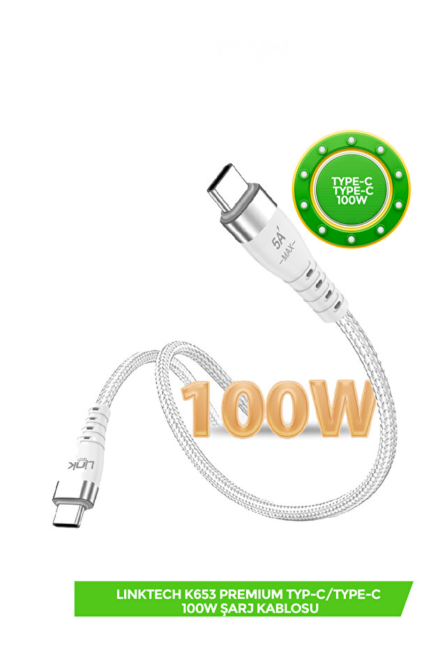 K653 Premium Usb-c/type-c 100w Şarj Kablosu - 1