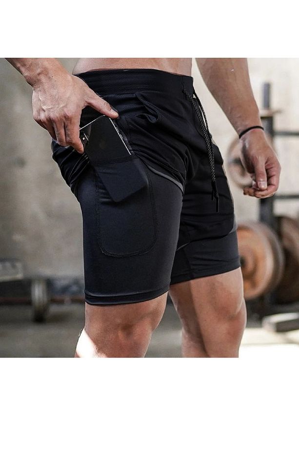 Çocuk Spor Şortu, Alt Siyah Taytlı Çok Cepli 7 8 9 10 11 12 13 14 15 16 Yaş - 1