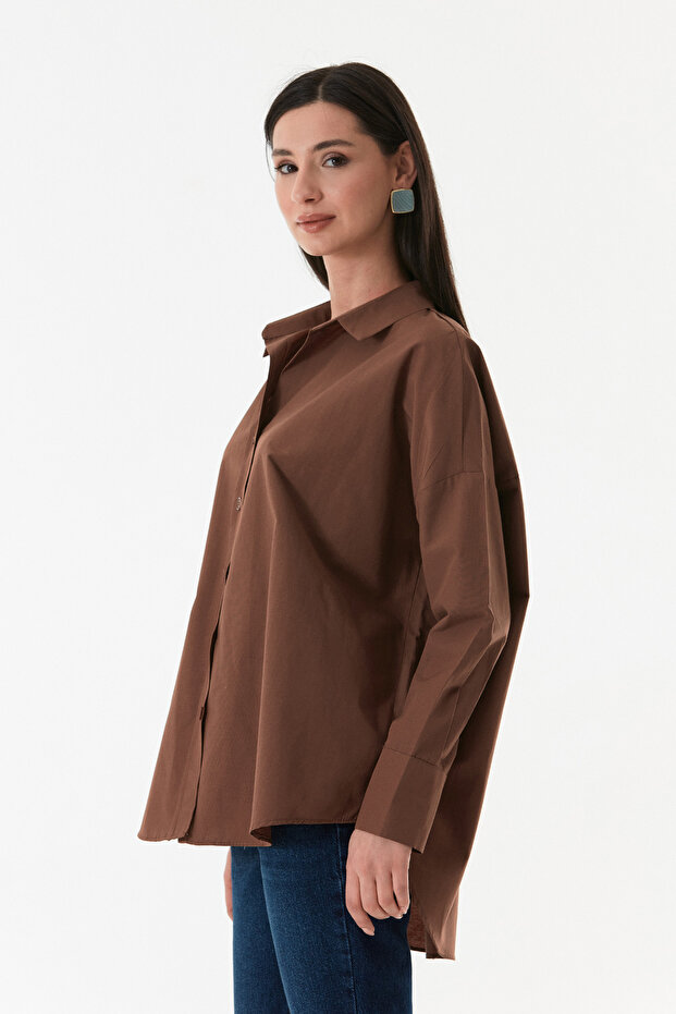 Basic Arkası Uzun Salaş Gömlek - 3